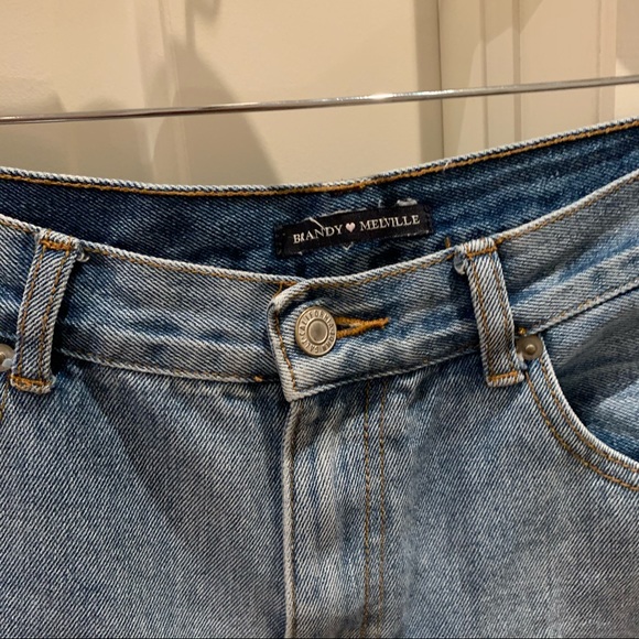 Brandy Melville high rise denim Bermuda shorts - Picture 6 of 14